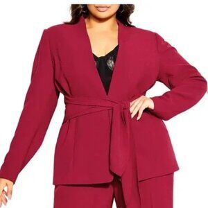 City Chic Elegance Tie-Front Blazer - sz 22